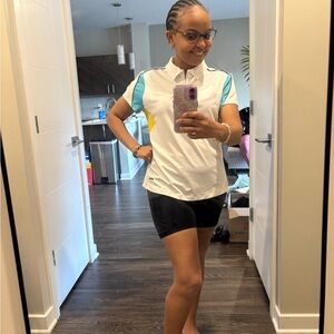 Women's White and Blue Jersey